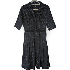 WHBM Women's Polkadot Vintage Style A Line Dress size 10